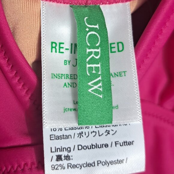 J.Crew Women’s Ruched V Neck One Piece Swimsuit Radiant‎ Fuchsia BC116 Size 20 - Picture 8 of 12